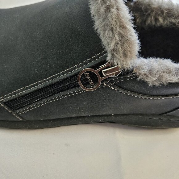 jsport Black Faux Fur Lined Unisex Activewear Casual Slip-on Shoes Size10M - Picture 6 of 6